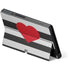 Black And White Striped Heart Nintendo Switch OLED (2021) Skin